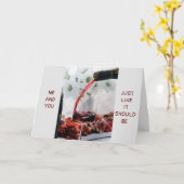 CARTE **LE VIN, NOUS DEUX ET QUELQUES MISTLETOE** (Fleur jaune)