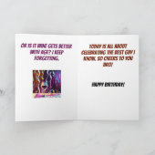 Carte Le Vin S'Améliore Avec L'Âge Afro Frère Anniversai (Intérieur)