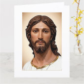 Carte LE VISAGE DE JÉSUS par Mark Edward Westerfield (Fleur jaune)