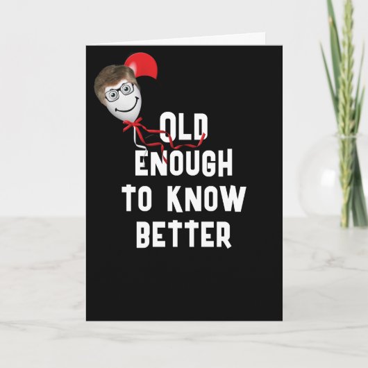 Carte Le visage de l'homme à ballon avec l'âge (Devant)