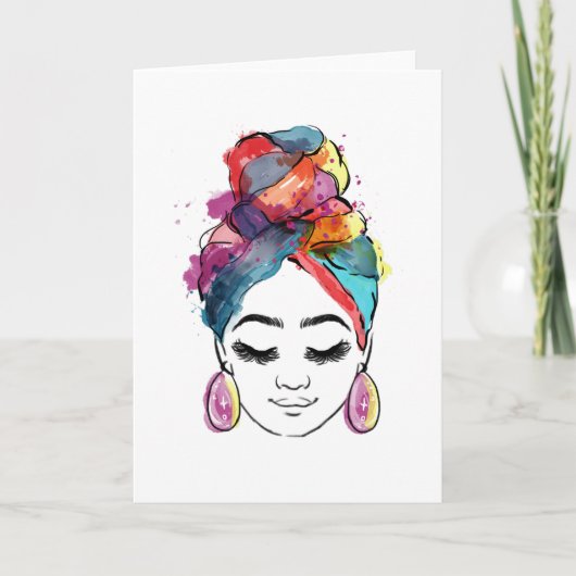 CARTE LE VISAGE DES FEMMES AFRICAINES AMÉRICAINES (Devant)