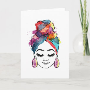 CARTE LE VISAGE DES FEMMES AFRICAINES AMÉRICAINES