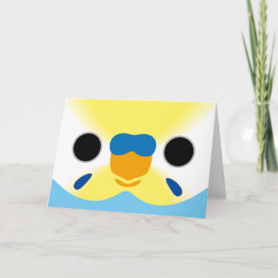 Carte Le visage d'un bouillon mâle pastel arc-en-ciel