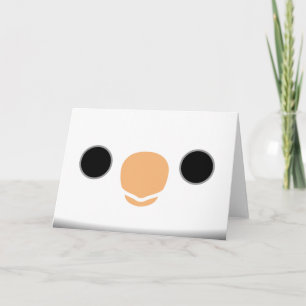 Carte Le visage d'un coq mâle à visage blanc