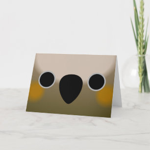 Carte Le visage d'un kākā néo-zélandais