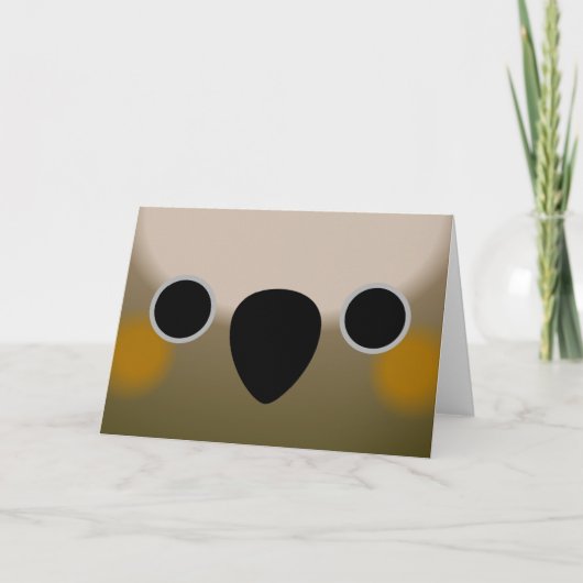 Carte Le visage d'un kākā néo-zélandais (Devant)