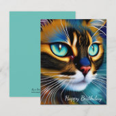 Carte Le visage d'un mignon Lynx pointe Siamese (Devant / Derrière)