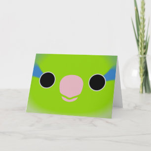 Carte Le visage d'un perroquet du Pacifique mâle normal