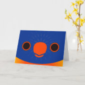 Carte Le visage d'un Rainbow Lorikeet (Fleur jaune)