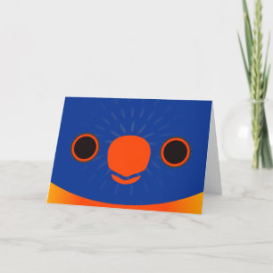 Carte Le visage d'un Rainbow Lorikeet
