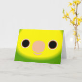 Carte Le visage d'une amazone à tête jaune (Fleur jaune)
