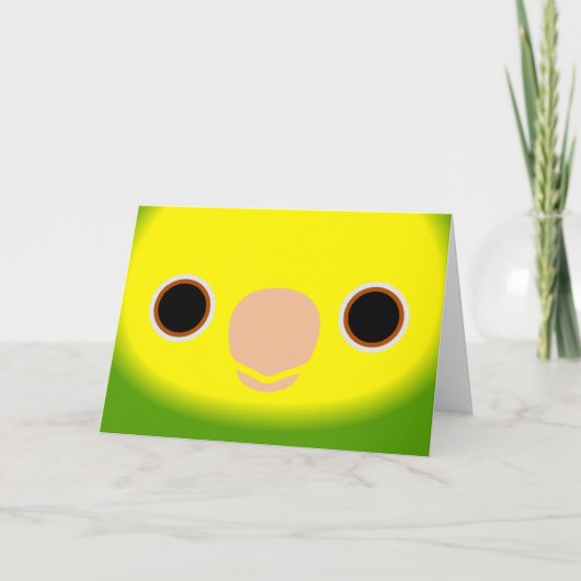 Carte Le visage d'une amazone à tête jaune (Devant)