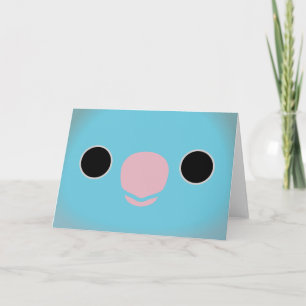 Carte Le visage d'une femelle bleue perroquet du Pacifiq