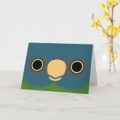 Carte Le visage d'une macaw à tête bleue (Fleur jaune)