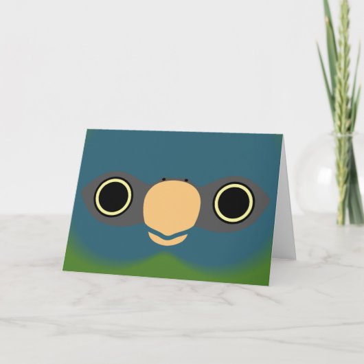 Carte Le visage d'une macaw à tête bleue (Devant)