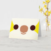 Carte Le visage d'une perruque de moine lutino (Fleur jaune)