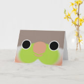 Carte Le visage d'une perruque verte à ananas (Fleur jaune)