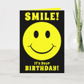 Carte Le Visage Jaune Souriez C'Est Votre Anniversaire (Devant)