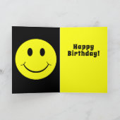Carte Le Visage Jaune Souriez C'Est Votre Anniversaire (Intérieur)