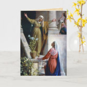 CARTE LE VISITATION. (Fleur jaune)