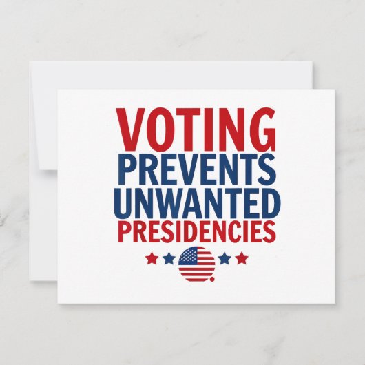 Carte Le vote empêche les présidences indésirables homme (Devant)