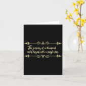 Carte Le Voyage Commence Par Une Philosophie En Une Seul (Fleur jaune)