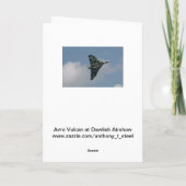 Carte Le Vulcan Avro Joyeux anniversaire (Dos)