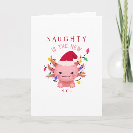 Carte Le X Mas Axolotl préféré du Père Noël (Devant)