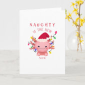 Carte Le X Mas Axolotl préféré du Père Noël (Fleur jaune)