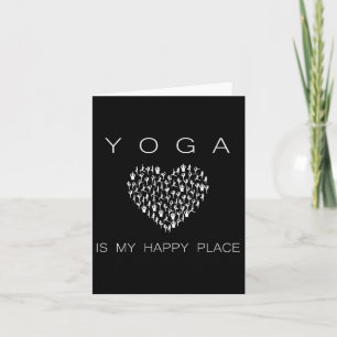 Carte Le yoga est mon endroit heureux Inspirant Motivati