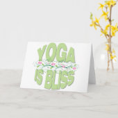 Carte Le yoga est une coiffeuse (Fleur jaune)