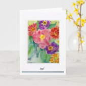 Carte Le Zinnia de Rachel (Fleur jaune)