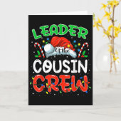 Carte Leader Of The Cousin Crew Christmas Family Matchin (Fleur jaune)