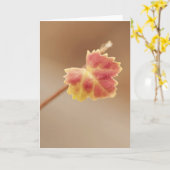 Carte Leaf automne (Fleur jaune)