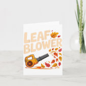 Carte Leaf Blower Funny Autumn Fall Season Humor (Devant)
