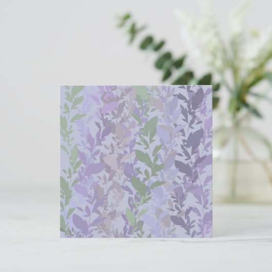 Carte Leafy Creeping Vine Drawing Pattern With Pastels (Debout devant)