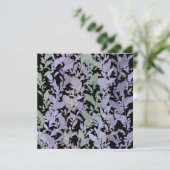 Carte Leafy Creeping Vine Drawing Pattern With Pastels (Debout devant)