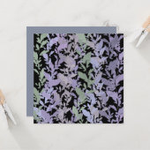 Carte Leafy Creeping Vine Drawing Pattern With Pastels (Devant/Arrière en situation)