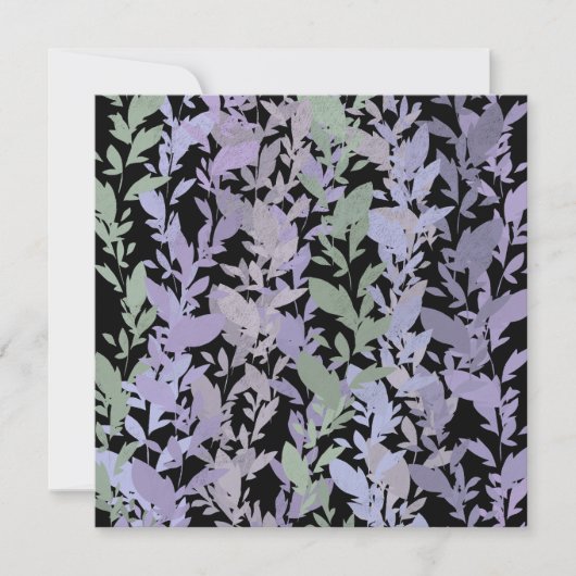 Carte Leafy Creeping Vine Drawing Pattern With Pastels (Devant)