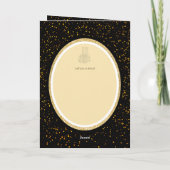 Carte LeahG Black Gold Islam Mariage invite (Dos)