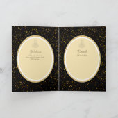 Carte LeahG Black Gold Islam Mariage invite (Intérieur)