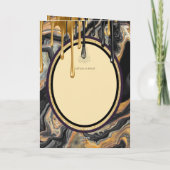 Carte LeahG Black Gold Islam Mariage invite (Dos)