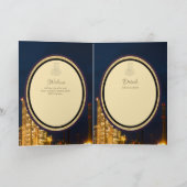 Carte LeahG Blue Islam Mariage invite Nikah (Intérieur)