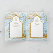 Carte LeahG Blue Islam Mariage invite Nikah (Intérieur)
