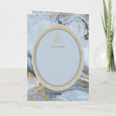 Carte LeahG Blue Islam Mariage invite Nikah (Dos)
