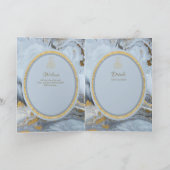 Carte LeahG Blue Islam Mariage invite Nikah (Intérieur)