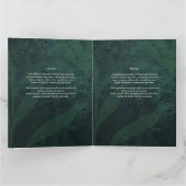 Carte LeahG Emerald Green Gypsophila Mason Jar Mariage (Intérieur)