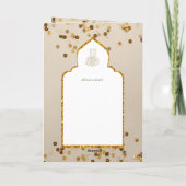 Carte LeahG Gold White Islam Mariage invite (Dos)