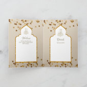 Carte LeahG Gold White Islam Mariage invite (Intérieur)