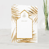Carte LeahG Gold White Islam Mariage invite (Dos)